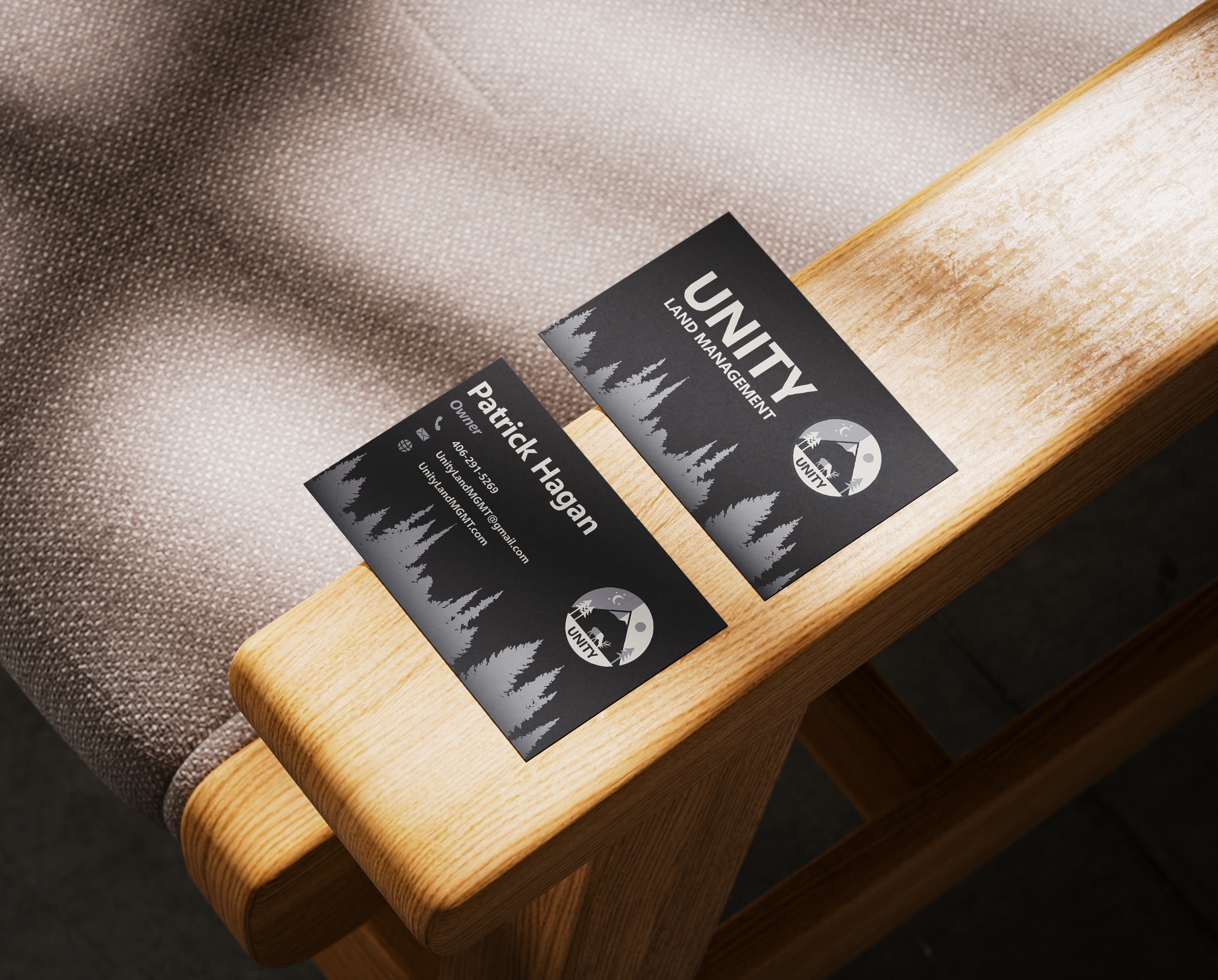 Business card design for Unity Land Management