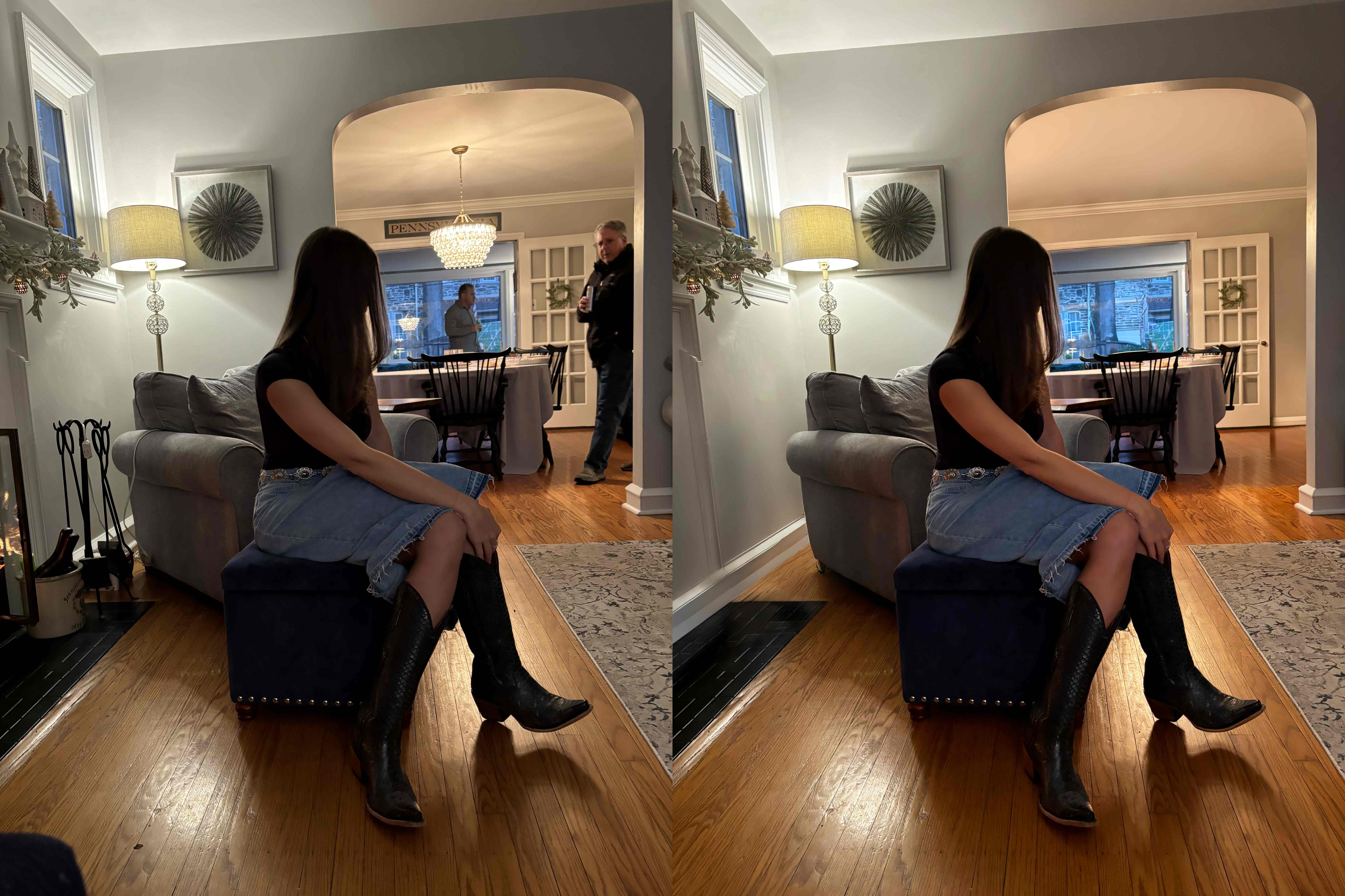 Person removal example - before and after